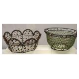 Wire Beaded Baskets set 2