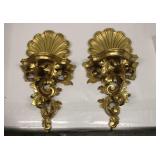 Vintage Wood Italian Wall Shelves