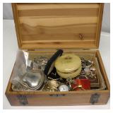 Estate Jewelry w Wood Box