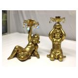 Cherub Candleholders set of 2