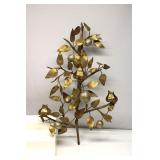 Vintage Metal Gilt Candleabra Wall Sconce 29"T