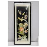 Mid Century Japanese Jade Wall Art 32" X 13"