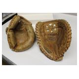 Ted Williams & Hawthorn Baseball Mits set 2