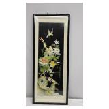 Mid Century Japanese Jade Wall Art 32" X 13"