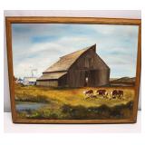 Oil on Canvas Framed & Signed 22" x 18"