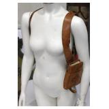 Vintage Leather Sholder Bible Holder w Bible