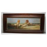 Antique Oil on Canvas RE Decamp After Franz Stuck