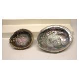 Unpolished Abalone Shell set of 2
