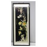 Mid Century Japanese Jade Wall Art 32" X 13"