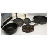 Cast Iron Pans Lot