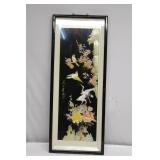 Mid Century Japanese Jade Wall Art 32" X 13"