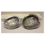 Unpolished Abalone Shell set of 2