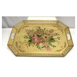 Vintage Hand Painted Metal Serving Tray