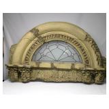 French Architectural Element Stain Glass Window