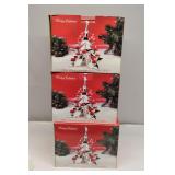New Silver Plated Christmas Tree Candle Holders