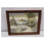 Oil on Canvas Signed Painting 18"x14" Framed