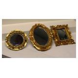 Vintage Italian Hand Made Mirrors set 3