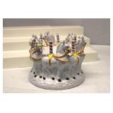 Italian Porcelain Carousell Candle Holder