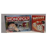 Factory Sealed New Monopoly & Yahtzee Games