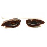 Crater agate specimen Set of 2