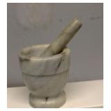 Vintage Mortar & Pestle Heavy Marble Apothecary