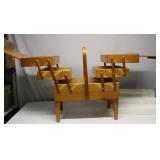 Vintage Sewing Wood Storage Box Norway Made