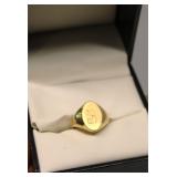 Marked 18K Gold Ring