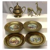 Vintage Brass Giraffes & Wall Art