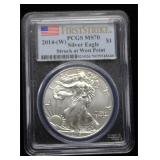 2014 West Point Silver Dollar Coin MS 70