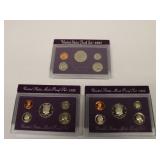1987 * 1988 * 1989 US Proof Coin Sets