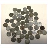 WWII Steel Pennies Lot of 51 Coins