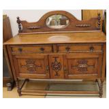 Antique Oak Buffet 54 " W 19"D 43" T