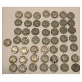 Buffalo Nickles Lot of 50 Coins