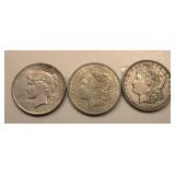 1921 & 1922 Morgan Silver Dollar Coins set 3