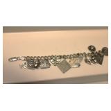 Sterling Silver Charm Bracelet ( Heavy )