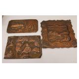 Vintage Stamped Copper Artwork
