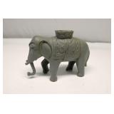 Vintage Cast Iron Circus Elephant Still Penny Bank