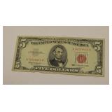 UNITED STATES 1963 5 Dollar Red Seal Note