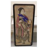 Japanese Meiji Period Ukiyo-e Painting on Silk