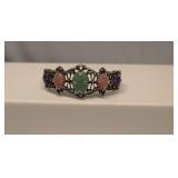 Vintage Sterling Silver Gemstone Bracelet