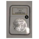 1999 American Silver Eagle Dollar Coin MS69