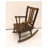 Antique Oak Child Rocking Chair