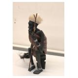 African Hand Carved Tribal Man 15" Tall