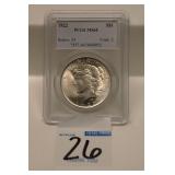 1922 Peace Silver Dollar Coin MS64