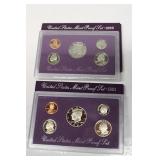 1991 * 1990 US Proof Coin Sets