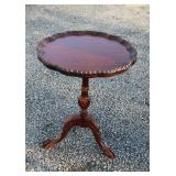 Chippendale Pie-crust tea table 19" R 25"T