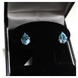 14K Gold Topaz Earrings