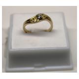 14K Gold Diamond Ring size 4.75