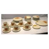 Vintage Dinnerware"Autumn Flowers" 34 pcs.