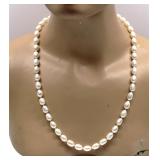14K Gold Clasp Pearl Necklace
